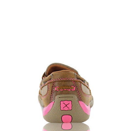 Twisted X Ladies Pink Ribbon Slip On Mocs - Low - Bomber/Neon Pink