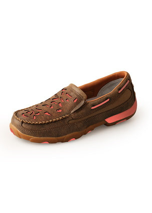 Twisted X Ladies Coral Cut Out Slip On Mocs - ON SALE