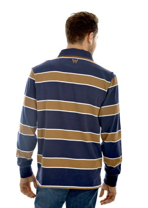 Wrangler Mens Finch Striped Rugby