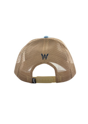 Wrangler Mens Denim Trucker Cap- Blue Denim