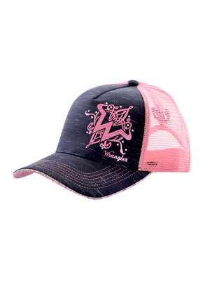 Wrangler Ladies Lynda Cap- Navy Melange/ Pink