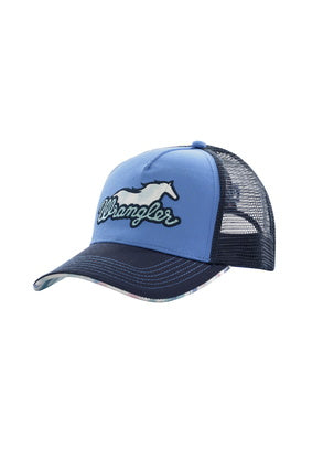 Wrangler Girls Lacey Trucker Cap- Blue/ Navy