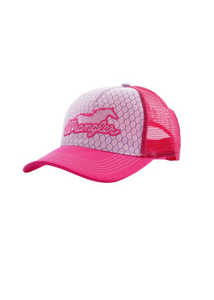 Wrangler Girls Lacey Trucker Cap- Pink/ Multi