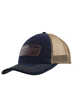 WRANGLER MENS EDWARDS TRUCKER CAP - NAVY MARLE