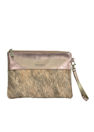 WRANGLER WOMENS COWHIDE CLUTCH