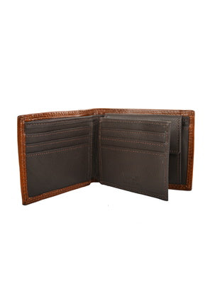Wrangler Mens Jack Wallet - Coffee/Dark Tan