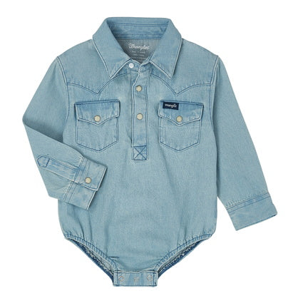 Wrangler Baby Boy Denim L/S Bodysuit Shirt