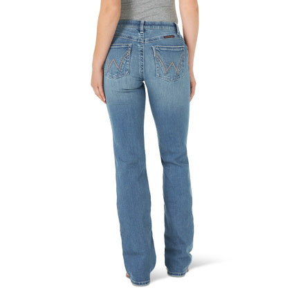 Wrangler Ladies Mid Rise Q Baby Jean- 34 Leg