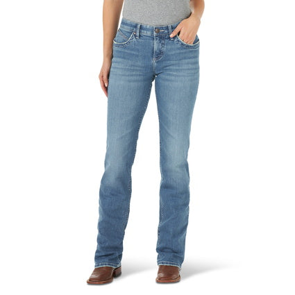 Wrangler Ladies Mid Rise Q Baby Jean- 34 Leg