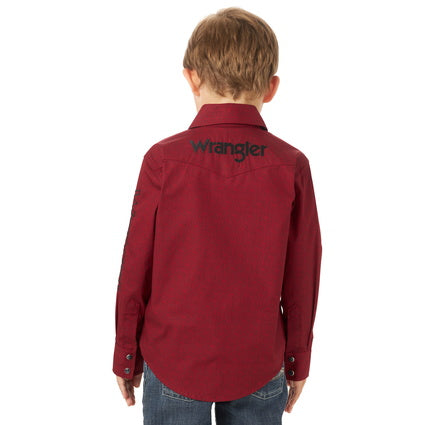WRANGLER BOYS RETRO LOGO L/S SHIRT