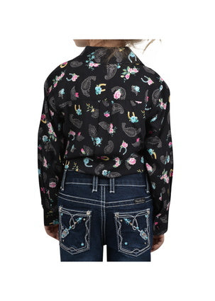Pure Western Girls Ellie Print L/S Shirt- P2W5102550
