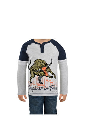 Thomas Cook Boys Toughest in Town L/S Henley Tee- ON SALE
