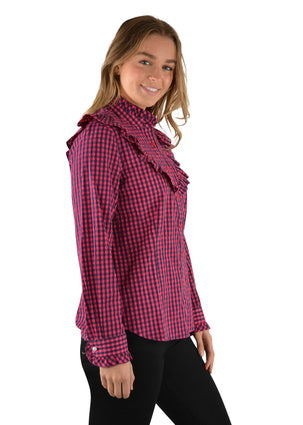Thomas Cook Ladies Gia Gingham L/S Shirt - T2W2118058 - ON SALE