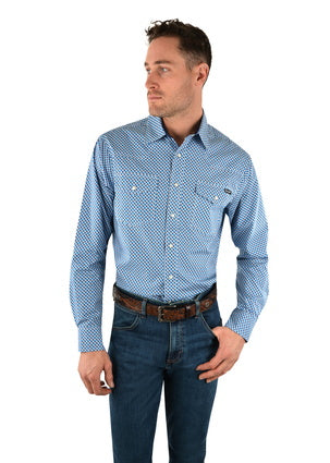Wrangler Mens Fitzmaurice Western L/S Shirt- X2W1111734 - On Sale
