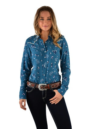 Wrangler Ladies Jesikah Print Western L/S Shirt- X2W2140783