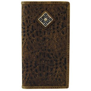 TONY LAMA RODEO WALLET DK BROWN HORNBACK EMBOSS 22100566W4 – Sheps ...