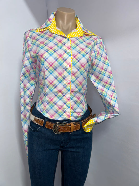 Netties Ladies Yellow Annie Fitted L/S Shirt