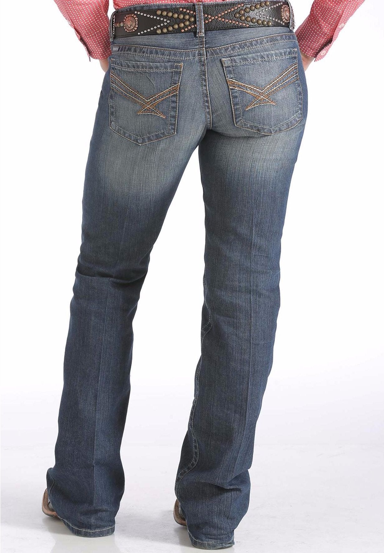 Cinch Ladies Ada Relaxed Fit Jeans - Medium Stonewash - MJ80252071
