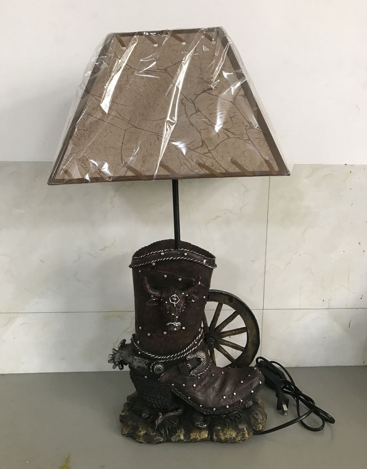 Western Boot Themed Table Lamp