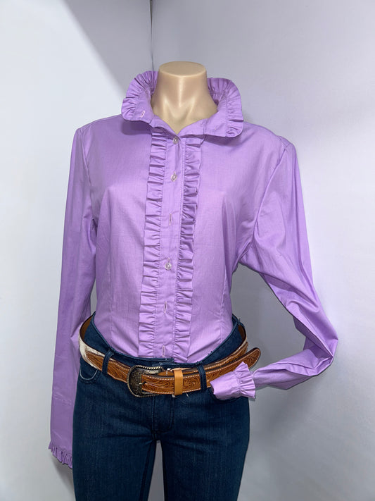 Netties Jillian L/S Fitted Frill Shirt - On Sale