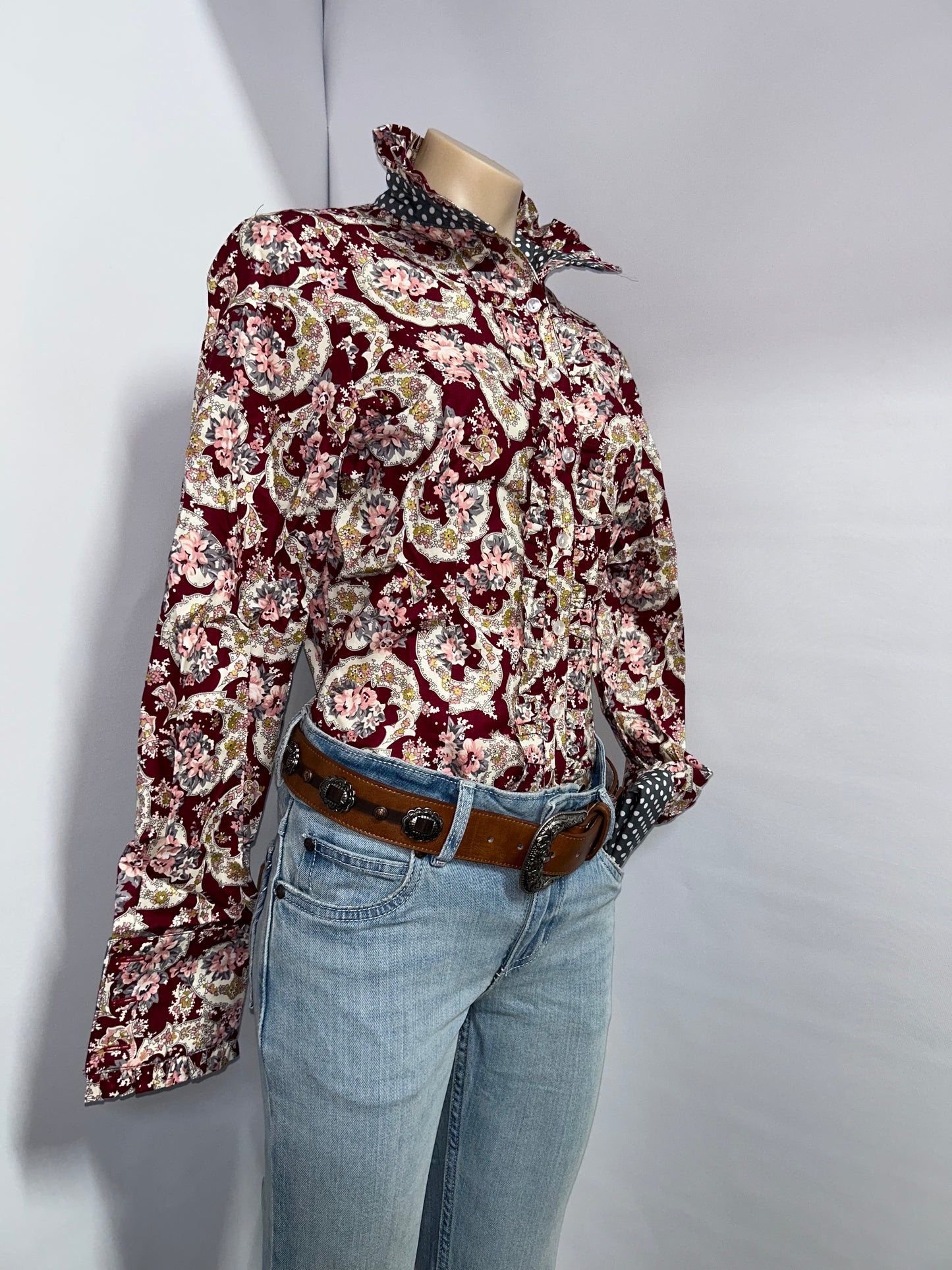 Netties Ladies Tessa Fitted L/S Frill Shirt