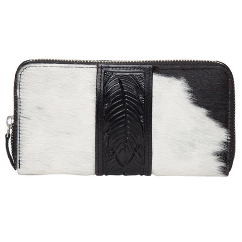 The Design Edge Salta Black and White Cowhide Wallet