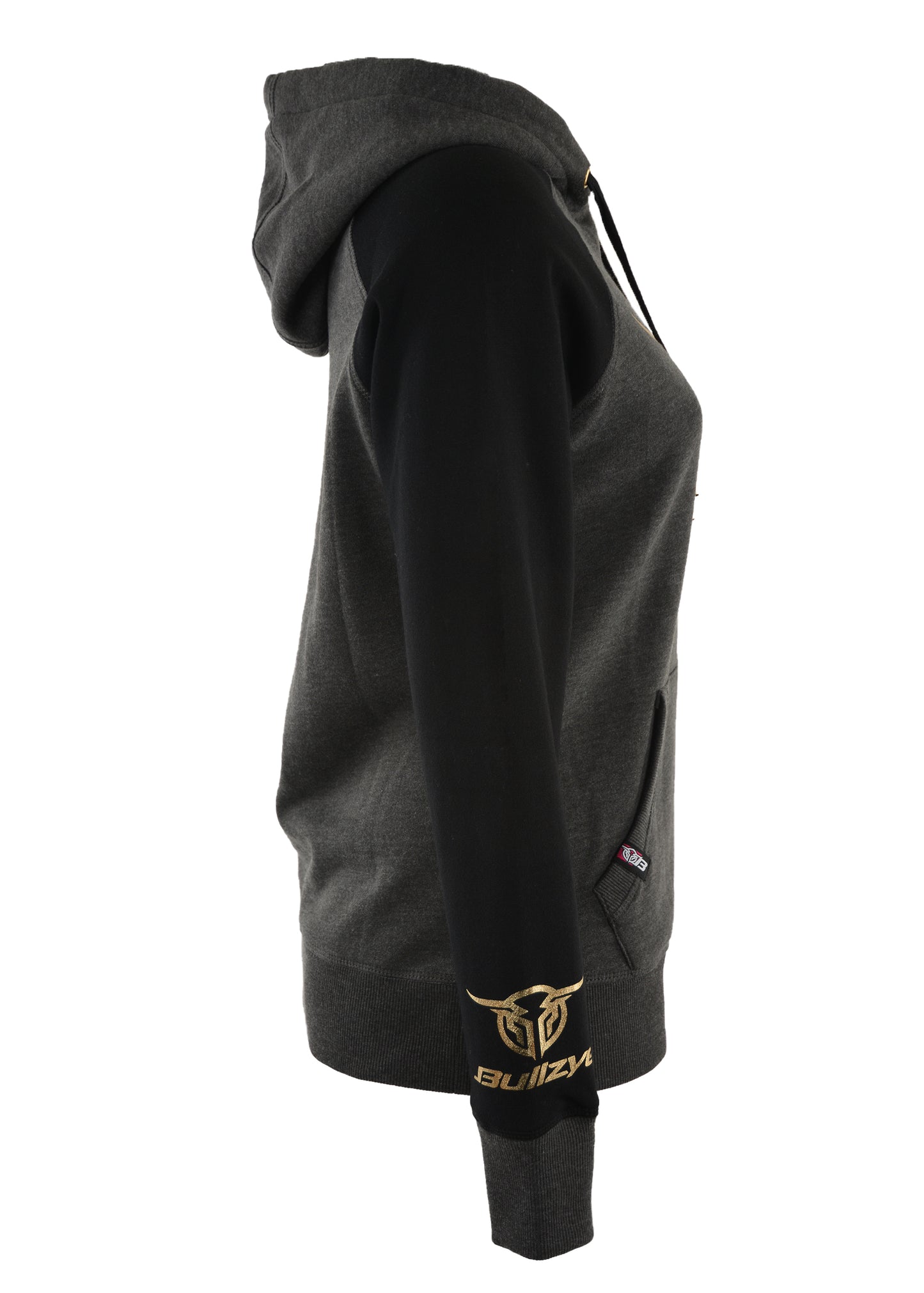 Bullzye Ladies Authentic Pullover Hoodie - Charcoal/Black - B1W2505050 - ON SALE