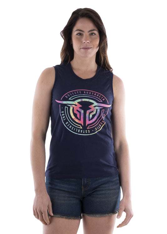 Bullzye Ladies Tripped Tank - B2S2501215