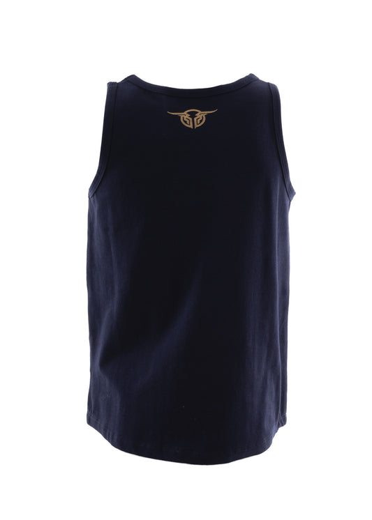 Bullzye Girls Bloom Singlet - Navy - B2S5500213- ON SALE