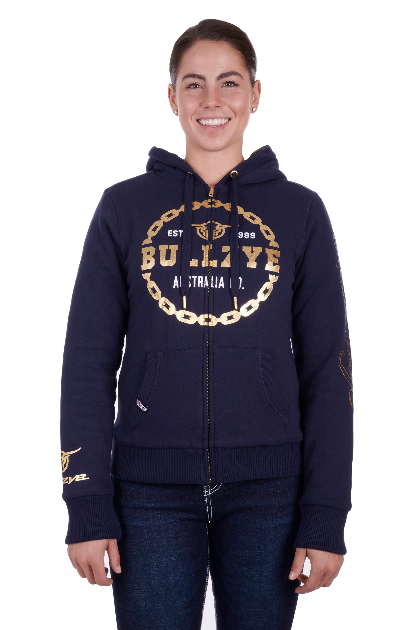 Bullzye Ladies Kamala Zip Through Hoodie - Dark Navy - ON SALE