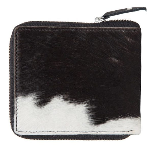 The Design Edge Small Cowhide Zippered Unisex Wallet