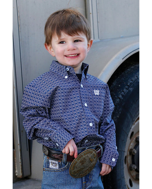 Cinch Baby Boys Long Sleeved Xander Shirt - Blue