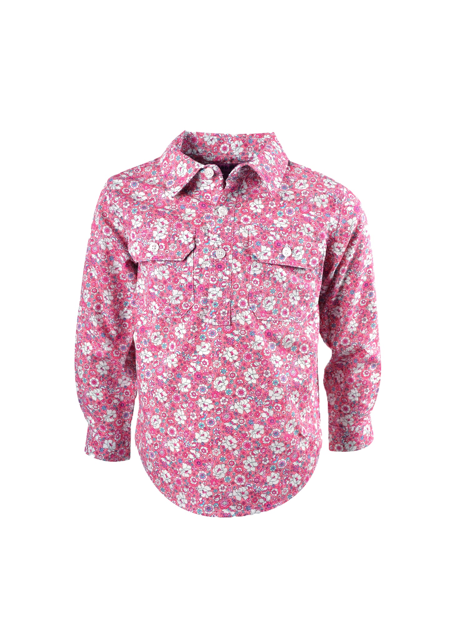 Hard Slog Girls Bethany Light Cotton Half Placket Shirt