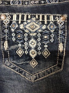 Grace in LA Aztec Ladies Jeans - JB3207
