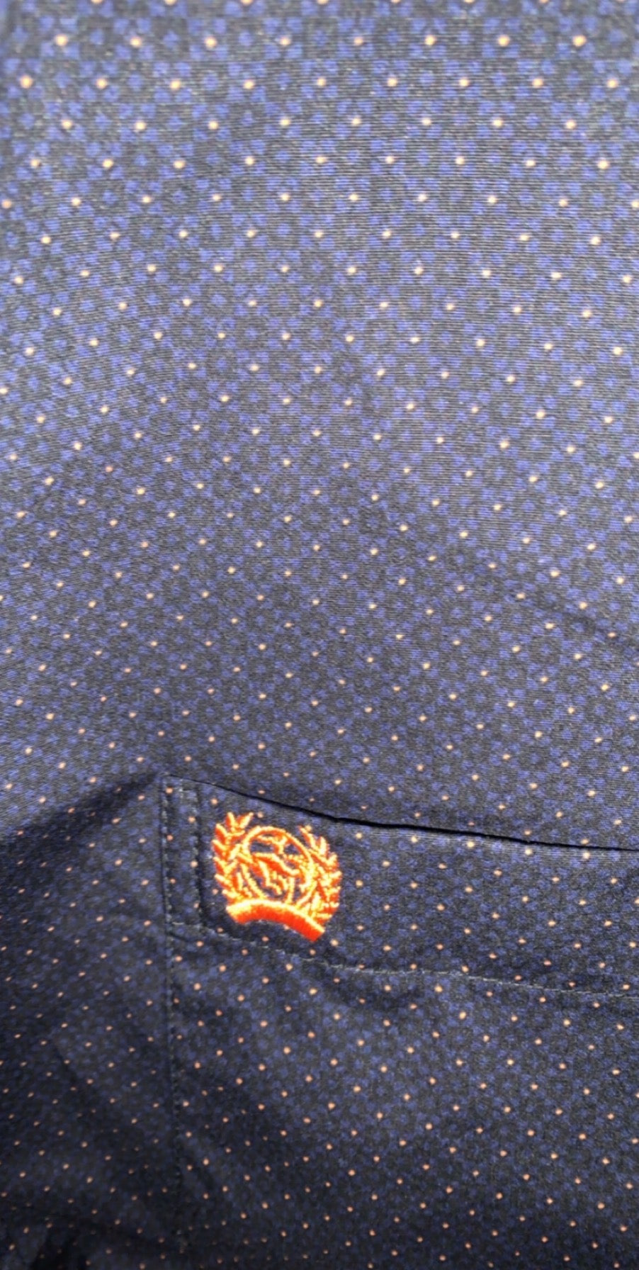Cinch Boys L/S Shirt - Black, blue and orange print