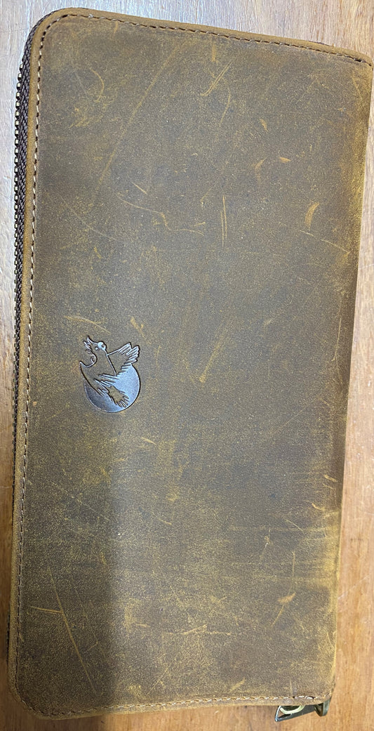 Dolans Ladies Zip-up Vintage Brown Purse