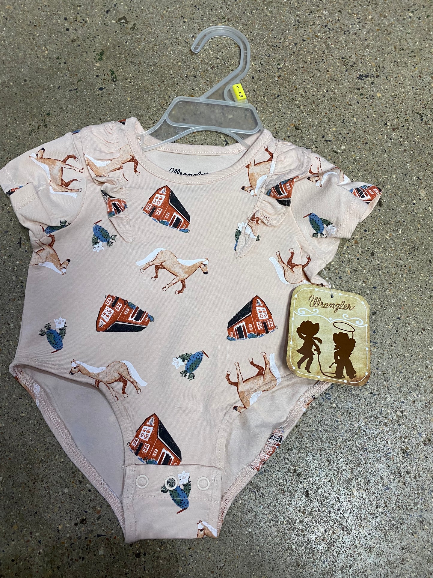 Wrangler Baby Girls Farmyard Knit Bodysuit