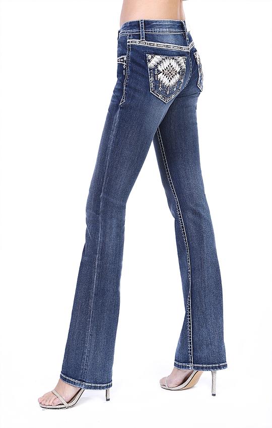 Grace in LA  Embellished Ladies Jeans - JBS186DK