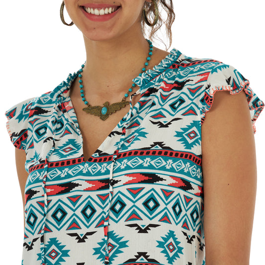 Wrangler USA Ladies Retro Punchy Top - LW5015M