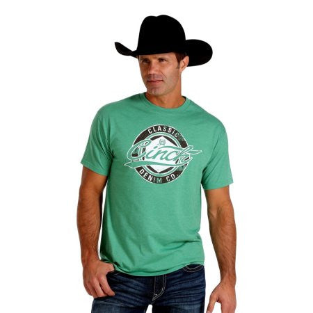 Cinch Mens S/S Green T Shirt
