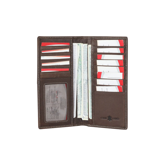 Montana West Mens Genuine Tooled Leather Collection Wallet - Coffee - MWLW010CF