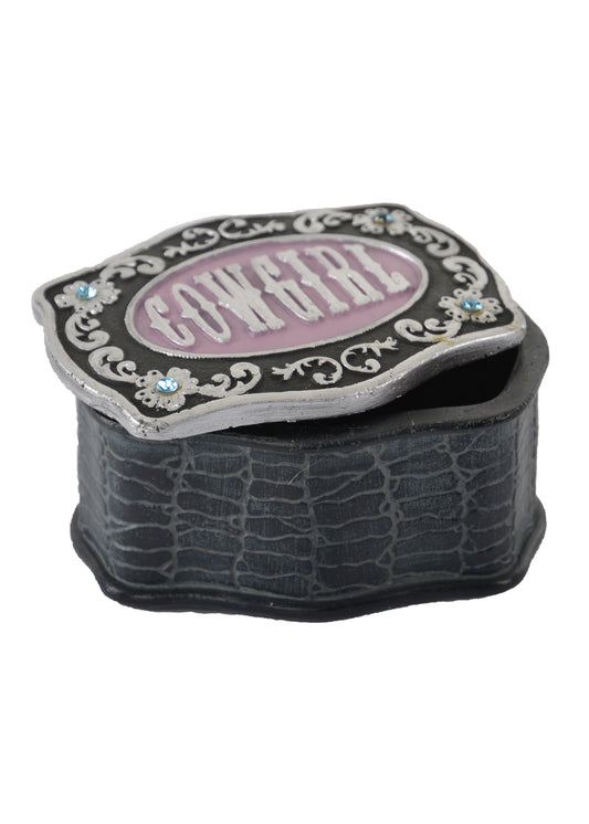 Pure Western Baroque Diamante Cowgirl Jewellery Box