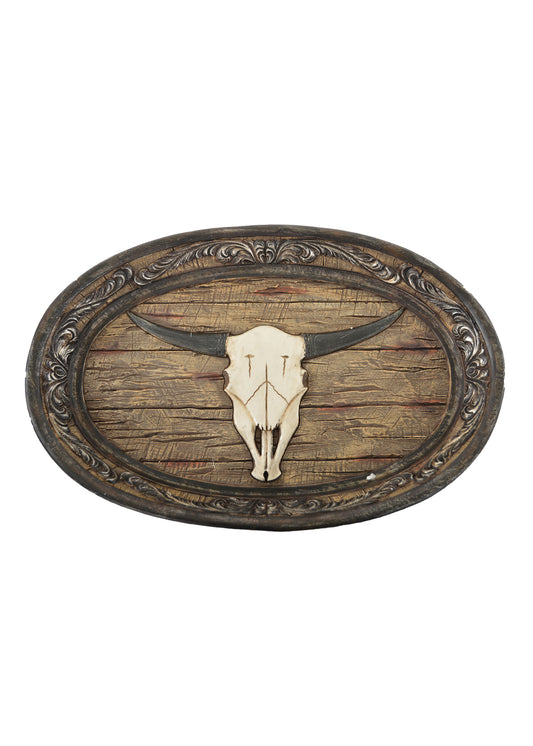 Pure Western Wooden Steer Head Tray - P1S1947GFT