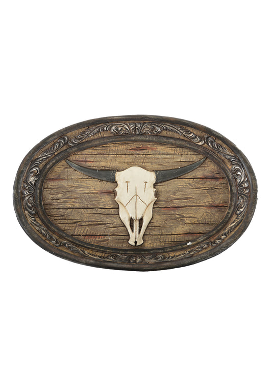 Pure Western Wooden Steer Head Tray