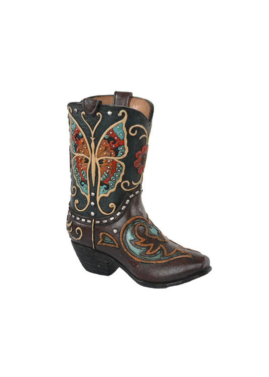 Pure Western Butterfly Boot Vase