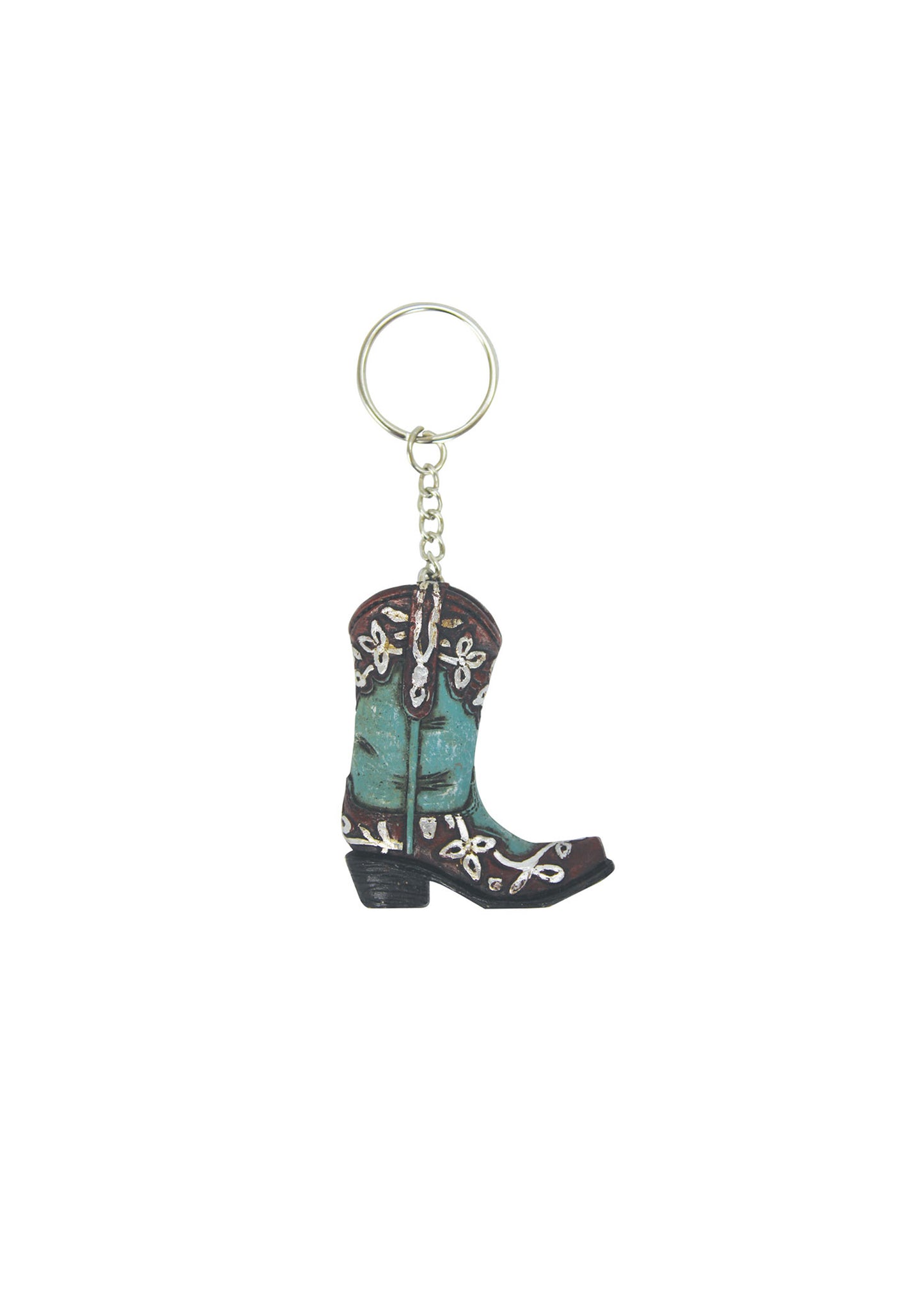 Pure Western Boot Turquoise Key Chain - P1S1973GFT