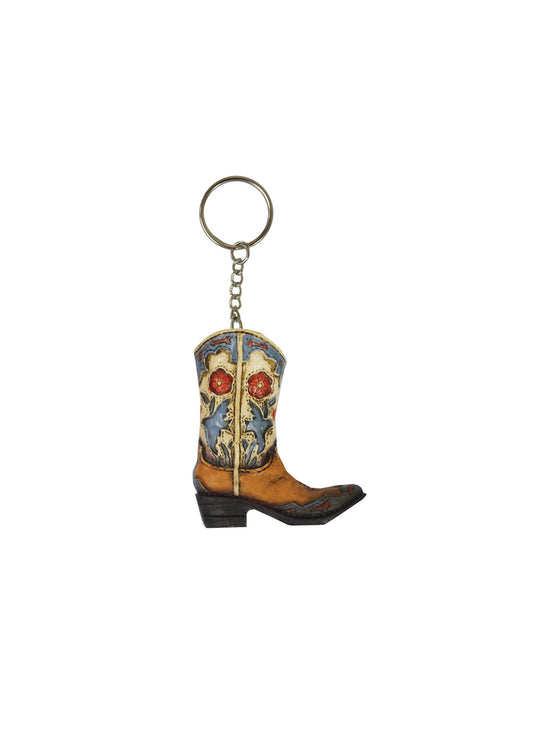 Pure Western Boot Dove and Flower Key Chain - P1S1974GFT