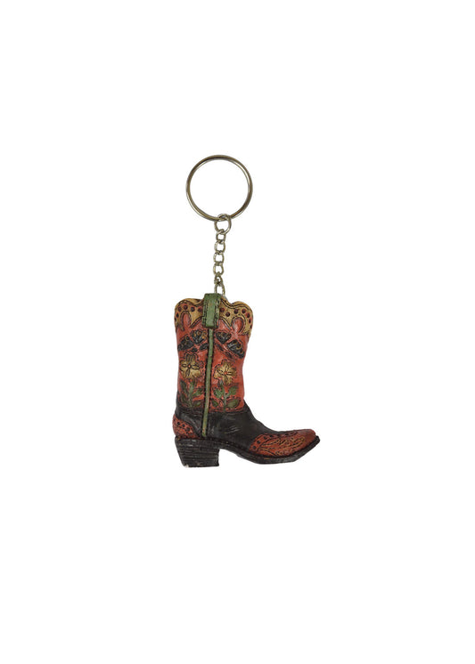 Pure Western Boot Butterfly and Flower Key Chain - P1S1975GFT
