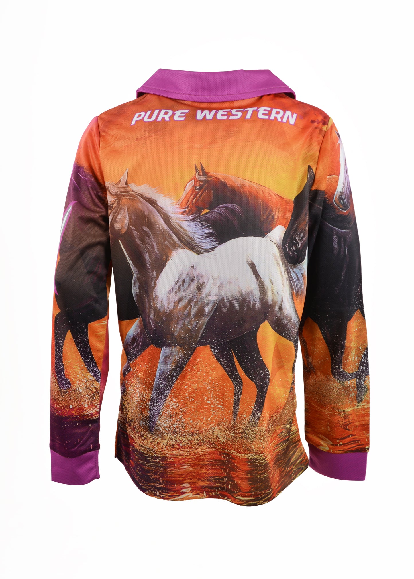 Pure Western Girls Sunset Ride L/S Fishing Shirt - ON SALE
