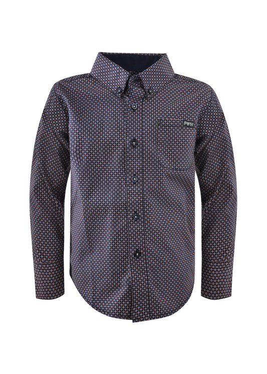 Pure Western Boys Bradley Print L/S Shirt